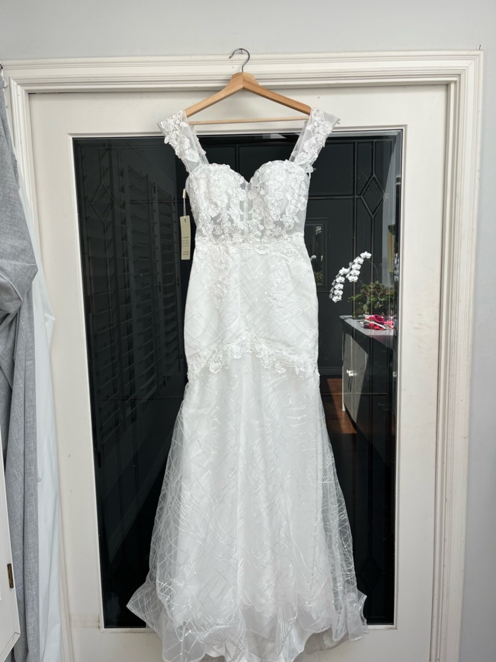 Gallery White Lace Bridal Gown with Floral Appliqué